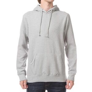 Nordstrom Fleece Factory Ottoman Ribbed Contemporary Hoodie Grey Sweatshirt‎ S